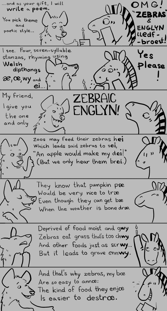 "Zebraic Englyn" -
      by Mbala